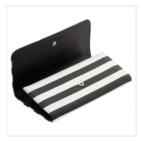Kut From The Kloth Striped Black and White Wallet - Picture 2 of 6